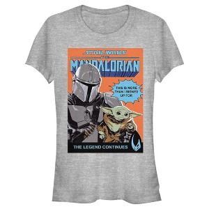 Juniors Womens Star Wars The Mandalorian The Legend Continues T-Shirt - 1 of 4