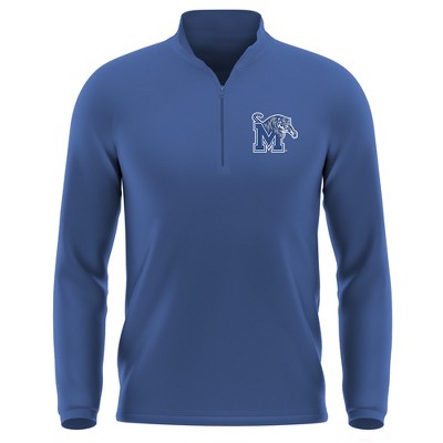 Men's University of Memphis Adult Active Sport 1/4 Zip Pullover Left Chest Logo