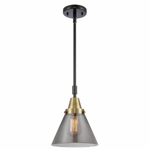 Cone - 1 Light Stem Hung Mini Pendant In Industrial Style-11.13 Inches Tall and 8 Inches Wide - 1 of 1