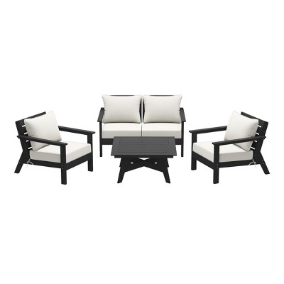 WestinTrends Avalon Outdoor 5-Piece Modular Sectional Patio Furniture Sofa Set