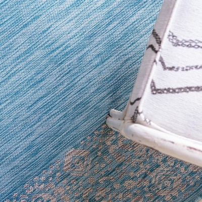Aqua Blue Synthetic 8' x 11' Flat Woven Outdoor Rug