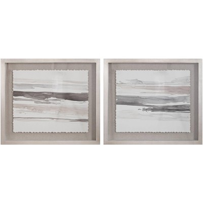 Uttermost Neutral Landscape 29 1/2" Wide 2-Piece Framed Wall Art Set