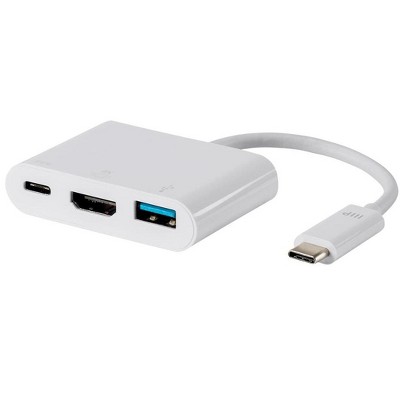 Monoprice USB-C HDMI Multiport Adapter - White, With USB 3.0 Connectivity & Mirror Display Resolutions Up To 1080p @ 60hz - Select Series