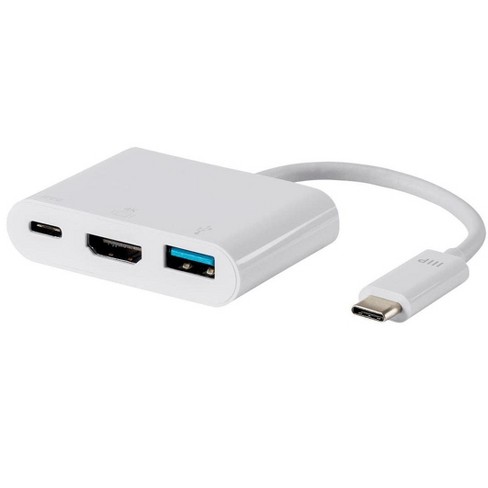 Monoprice Usb-c Hdmi Multiport Adapter - White, With Usb 3.0