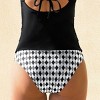 Women's Argyle Patterned Mid-Waisted Bikini Bottoms - Cupshe - 3 of 4