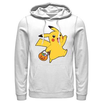 Men's Pokemon Halloween Trick-or-Treating Pikachu Pull Over Hoodie
