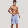 Anna-Kaci Swim Men's Pineapple Print Swim Trunks with Adjustable Drawstring Waist and Lightweight Quick-Dry Fabric - 3 of 4