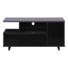 Monarch Specialties Tv Stand 48 Inch Console Media Entertainment Center Storage Cabinet Drawers Laminate Black Grey Contemporary Modern - 3 of 4