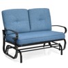 Tangkula 2-Person Outdoor Bench Patio Swing Glider Chair with Cushions Rocking Chair Cushioned Sofa - 2 of 4