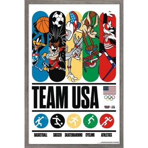 Trends International Looney Tunes x Team USA - Bars Framed Wall Poster Prints - 1 of 4