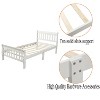 NicBex Twin Platform Bed Frame with Headboard and Footboard,Sleigh Bed for Kids,Panel Bed Mattress Foundation,Easy Assembly,Under Bed Storage,White - 4 of 4