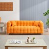 VYNXARIA Pink Teddy Fleece Sofa - 80 Inch, Perfect for Living Room or Bedroom, Complete with Two Throw Pillows and Sturdy Hardware Foot Support - 2 of 4