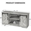 GustoWave Farmhouse TV Stand, Entertainment Center for 65 Inch TVs, Barn Doors TV Stand with Storage and Shelves, Modern TV Console Table Furniture - 2 of 4