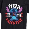 Men's - Lilo and Stitch - Pizza Is My Valentine Short Sleeve Graphic T-Shirt - 2 of 4