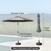 Sapphtopaz Patio Umbrella Outdoor Market Umbrella with Push Button Tilt and Crank Sturdy Ribs for Garden, Beach, Backyard, Pool - 2 of 4
