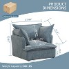 38"/94"W 1/3/4-Seater Chenille Sofa Cloud Sofa Accent Chair Armchair Comfortable Seating with Pillows-ModernLuxe - 3 of 4