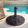Christopher Knight Home Gobi Outdoor Resin and Steel Umbrella Base, Bronze/Black - 2 of 4