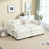 NicBex Chenille Sectional Sofa with 2 Ottomans and Removable Armrests for Living Room,Bedroom,Apartment,Beige - 2 of 4