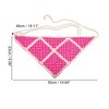 Unique Bargains Women's Fashion Rhombus Hollow Triangle Headwrap 19.69"x9.06" Rose Red 1 Pc - 3 of 4