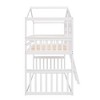 NicBex Twin over Twin Bunk Bed Roof Shape Loft Bed Pine Bed Frame with 2 Windows, Inclined Ladder and Guardrail, No Box Spring Required - 4 of 4