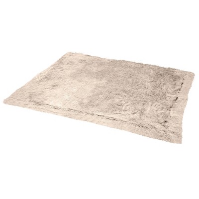 Extra Large Taupe Faux Fur and Velvet Waterproof Dog Blanket