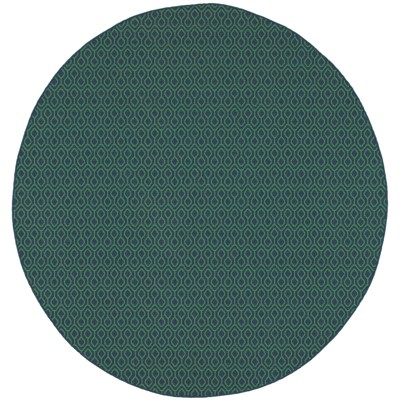 Oriental Weavers Meridian 1634Q Navy/ Green Indoor/Outdoor Area Rug - 7'10" Round