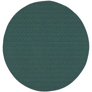 Oriental Weavers Meridian 1634Q Navy/ Green Indoor/Outdoor Area Rug - 7'10" Round - 1 of 4