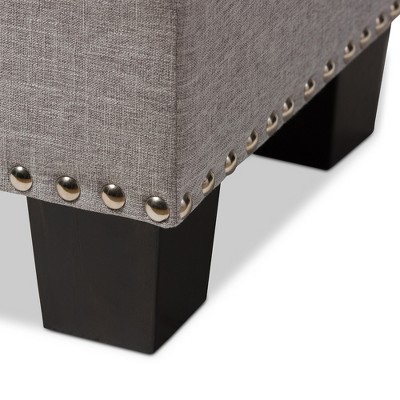 Hannah 53'' Grayish Beige Button-Tufted Storage Ottoman Bench