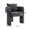 Modern 3-Leg Chenille Accent Chair with Ergonomic Arms Removable Pillow 260lbs Capacity Small Space Armchair - 3 of 4