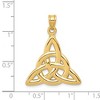 Black Bow Jewelry 14k Yellow Gold Polished 2D Trinity Pendant, 22mm (7/8 inch) - 3 of 4
