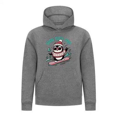 Everyday Kids Christmas Collection Snow Much Fun Boys Pullover Hoodie – Holiday Penguin Sweatshirt