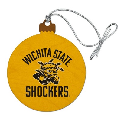 Wichita State Shocker Wood Christmas Tree Holiday Ornament