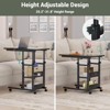 Aheaplus Height Adjustable C Table with USB Port and Wheels - 4 of 4