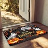 Halloween Pumpkin Ghost Home Decor Doormat, Suitable for Entrance, Bedroom, Living Room, Bathroom, Kitchen, Absorbent and Non-Slip Rug - 3 of 4