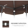 Gulches 10x10 Ft Outdoor Patio Gazebo Replacement Canopy - Double Tiered Roof Top Cover Only (Frame Not Included) - Greatwall Border Design, Brown - 3 of 4