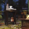 Outsunny 18" Outdoor Wicker Coffee Table, PE Rattan Patio Side Table with 2-Tier Storage, Composite Wood Top for Garden Backyard Balcony - 2 of 4