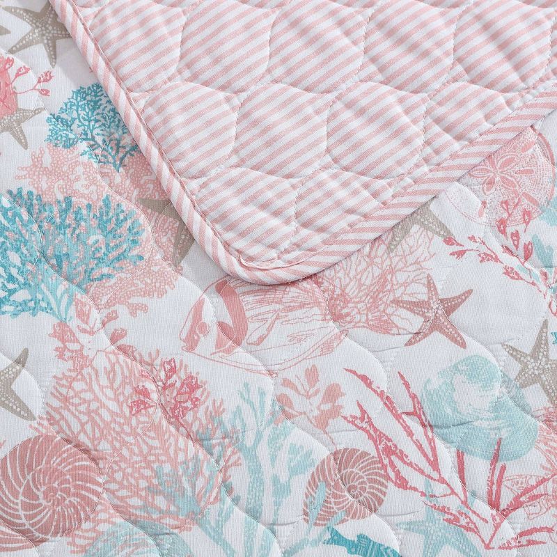 Laura Ashley Swimtime 100% Cotton Quilt Set Pink, 3 of 8