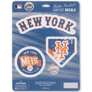 MLB New York Mets Sticker Decal - 3pk - 1 of 4