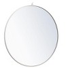 Elegant Lighting Metal frame Round Mirror with decorative hook 36 inch Black finish - 2 of 4