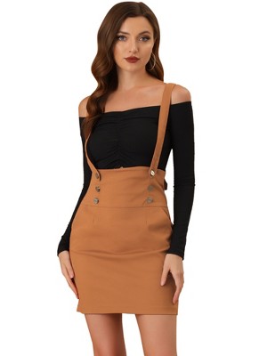 High waisted pencil skirt with braces sale