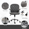 TiramisuBest Teddy Fleece Office Chair, Button Tufted, Padded Armrests, Adjustable, Swivel Wheels, Dark Gray - 4 of 4