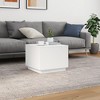vidaXL Coffee Table White Engineered Wood 19.7x19.7x15.7 in Coffee Table - 4 of 4