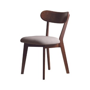 PAGED Wooden Dining Chairs Upholstered Dining Room Chairs Kitchen Chairs with Curved Backrest for Dining Room, Kitchen - 1 of 4