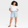 Women's High-Rise Midi Cuffed Jean Shorts - Ava & Viv™ - 3 of 3