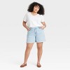 Women's High-Rise Midi Cuffed Jean Shorts - Ava & Viv™ - image 3 of 3