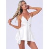 INSPIRE CHIC Women's Lingerie Silky Satin Halter Neck Open Back Babydoll Nightgowns - 3 of 4