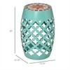 Maggift Patio End Tables, Modern Decorative Side Tables, Stylish Design for Patio, Living Room, Indoor and Outdoor Use, Blue, 12.25"*12.25"*18" - 4 of 4