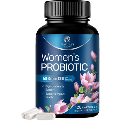 Probiotics for Women - for Digestive Health, Immune Support, & Vaginal Health - 120 Capsules By Nature's Glow