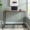 Maxwell Modern Glam Simple Y Leg Writing Desk Dark Walnut - Saracina Home: Steel Frame, Laminate Surface, No Storage - 4 of 4