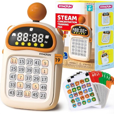 Joyfy Handheld Game for Kids, Schulte Focus Training Machine, Preschool Learning Toy, Attention Memory Trainer Birthday Gifts for Boys Girls Ages 6-12